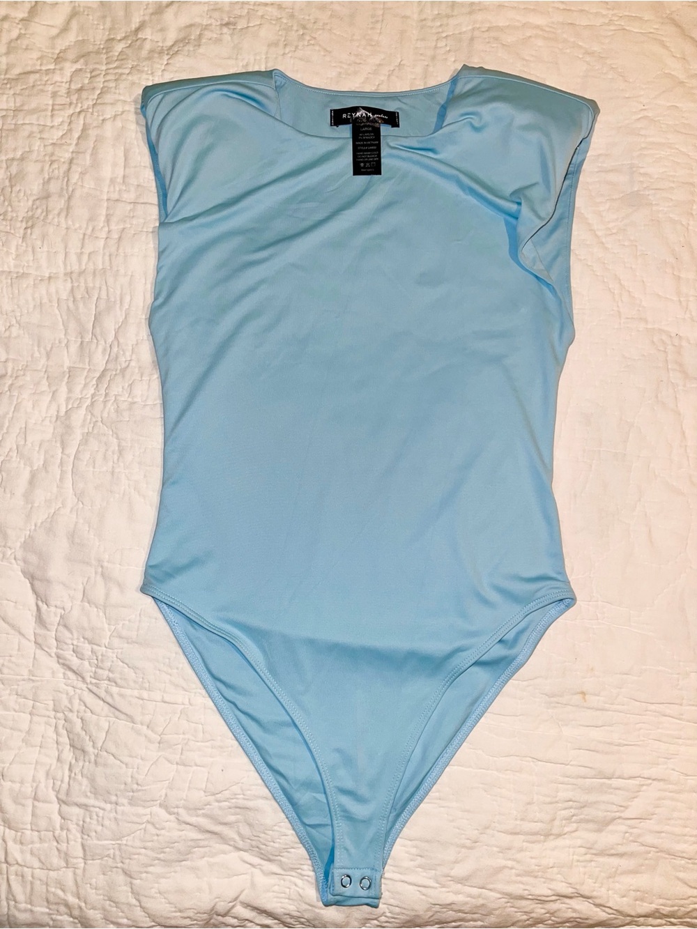 Light Blue Women's One-Piece Bodysuit - Large